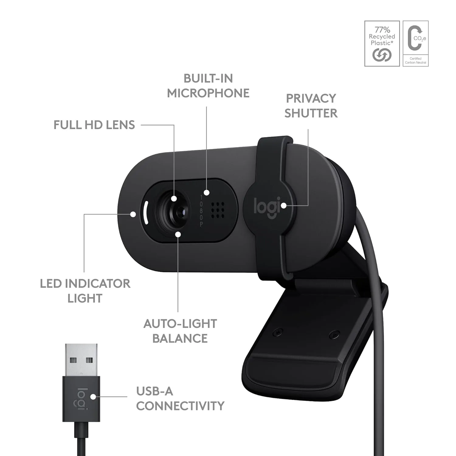 Logitech Webcam BRIO 100 view 2